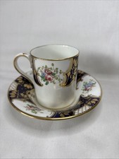 Rare Cobalt Blue Demitasse & Saucer Believed Coalport Y2665