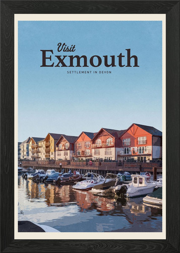 Visit exmouth framed wall - exmouth,