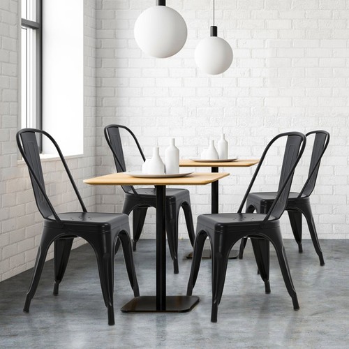 Dining chairs set metal - dining, 4