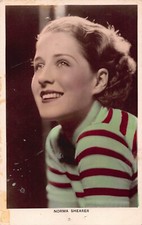 POSTCARD - HOLLYWOOD FILM STAR - NORMA SHEARAR - HAND COLOURED