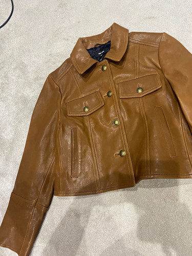 Brown leather short - me+em,