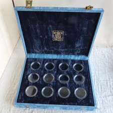 ROYAL MINT 12 COIN LIGHT BLUE DELUXE PRESENTATION BOX WITH 12 CAPSULES