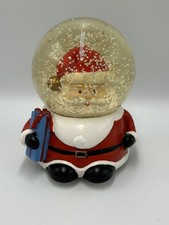 Musical Water Snow Globe Father Christmas Santa Approx 15cm Vintage