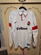 England 1997 1999 1998 Rugby Cellnet Long Sleeve Shirt Jersey Nike Vintage XL