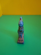 EGYPTIAN SMALL SEATED HORUS STATUE BLUE COLOUR