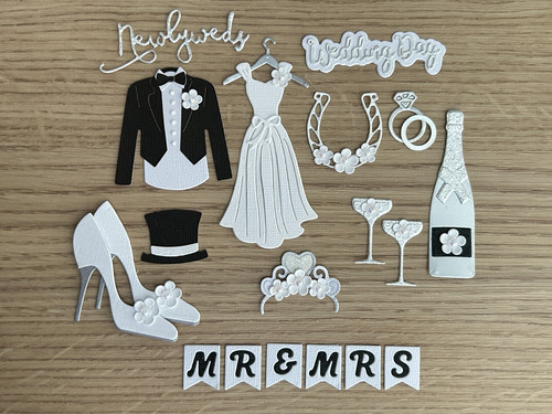Silver white wedding - &,