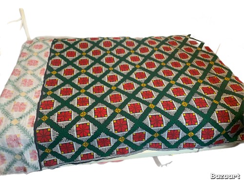 Vintage hand embroidery bed - ,