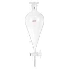 500ml Separating Funnel, Borosilicate Glass Separatory Funnel with 24/29 Joints