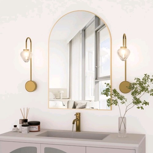Mirror arched gold - mirror,