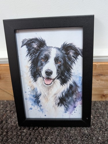Watercolour effect black - , &