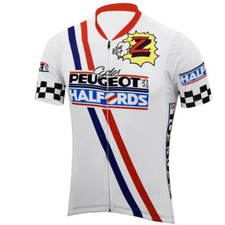 Retro Mens Peugeot Cycling Jersey Bicycle Jersey Cycling Shirt Tops Bike Jersey