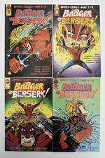 BADGER GOES BERSERK #1 2 3 4 Full run set FIRST COMICS 1989 LIMITED SERIES