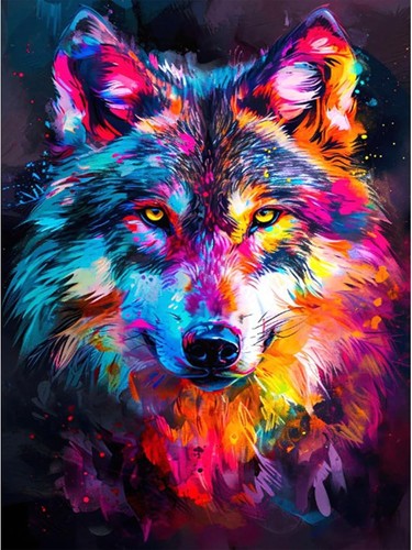 Vibrant wolf diamond - vibrant, 5d