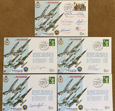 5 RAF Covers - RED INDIANS, Canadian Aerobatic Team 1 Multi Signed & 4 Pilots
