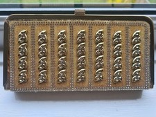 Gold Silver Embellished Indian Clutch Shoulder Handbag. Optional Strap/Handle