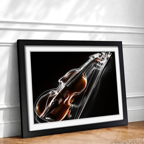 Violin instrument framed wall - violin,