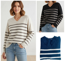 Ladies Marks Wool Mix  V Neck