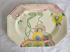 Gorgeous Clarice Cliff art deco hand painted platter,  Circa 1930