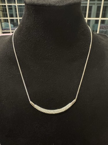 Silver tone pave - silver, crystal