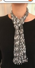 Silver Scarf Yarn Necklace