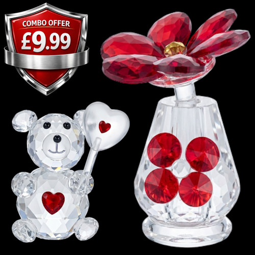 Crystal teddy bear red - bear,