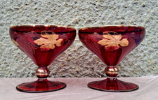 Antique ART DECO Ruby glass