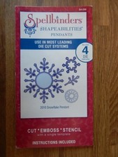 Spellbinders 2019 SNOWFLAKE PENDANT 4 Dies