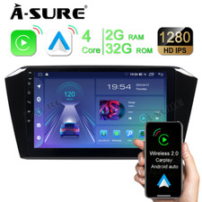 Android 14 Carplay 2+32GB Stereo GPS Sat Nav BT Radio For VW Passat B8 2015-2019