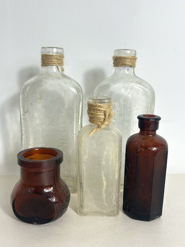 Vintage bottles 5 old - bottles,