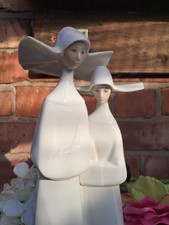 Lladro Nuns Figurines White