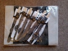 Place Mats,Serviettes & Chopsticks: Set of 6: Oriental Symbol Design: Beige 