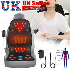 Full Body Massager Cushion Seat Chair Pad Heated Mat Car Home Office 8-Modes