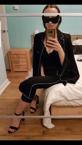 Zara black satin pyjama - pyjama, style