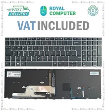 For HP Zbook 15 G5 G6 17 G5 G6 UK Laptop Keyboard + Backlit & Pointer L29635-031