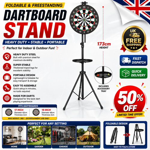 Foldable dartboard stand free - foldable,