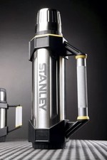 STANLEY BOLT OVERTIME STAINLESS STEEL VACUUM WORK FLASK 1 LITRE ANTI-ROLL BOTTLE