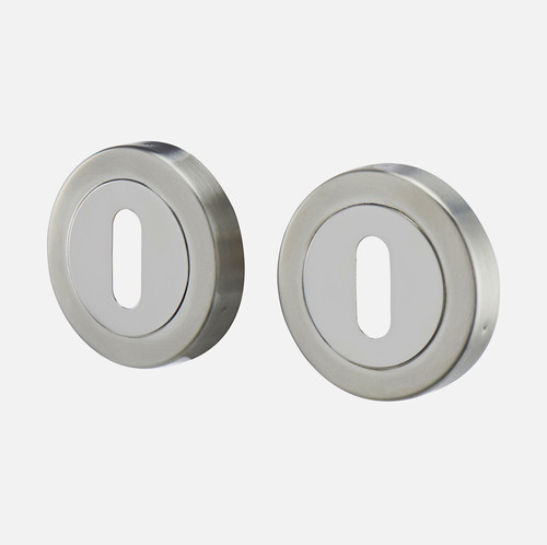 Satin silver metal keyhole - satin,