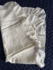 An Antique Cotton Lawn Pillowcase, Handcrafted Buttonhole Fastening, Wide Frill