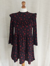 Zara Women's Floral Print Short Smock Dress Size Eur M/Chest 38"