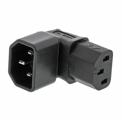 Right angled iec adapter - angled, up