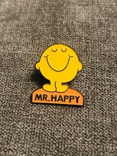 1997 MR HAPPY MR MEN PIN BADGE