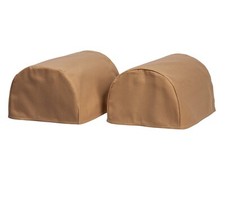 Half Panama Cotton Hessian Arm Caps Pair Furniture Cover Seconds