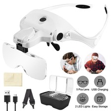 Magnifying Glass Headset 2 LED