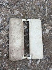 Classic Mini, Pair of SUN VISORS, 1970 on. Cream / black + drivers mirror. Used