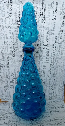 Vintage genie bottle blue - bottle,