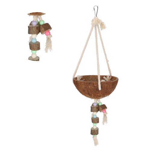 Coconut shell bird - shell, cage
