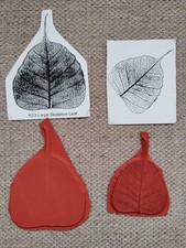 Unmounted Rubber Stamps - Skeleton Leaves - Used
