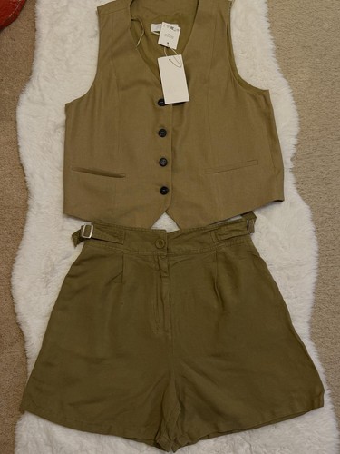 Zara linen blend waistcoat - zara, &
