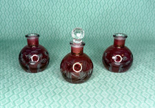 3x vintage antique Cranberry