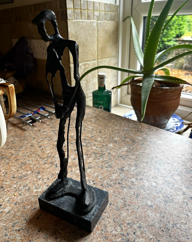 Bronze metal abstract art - bronze,